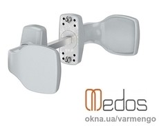 Ручка дверная ухват-ухват, серая (Ral 9006).